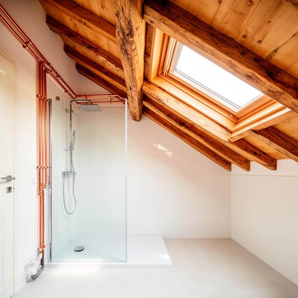 Salle d'eau sous les toits