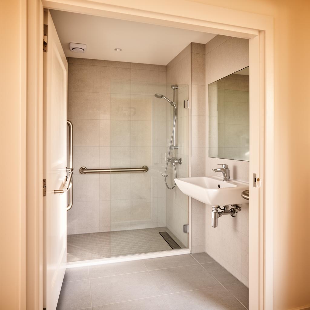 Salle de bain accessible PMR